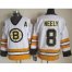 Boston Bruins #8 Cam Neely White/Yellow CCM Throwback Stitched NHL Jersey