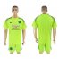 Manchester United Blank Shiny Green Goalkeeper Soccer Club Jersey