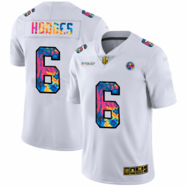Pittsburgh Steelers #6 Devlin Hodges Mens White Nike Multi-Color 2020 NFL Crucial Catch Limited NFL Jersey