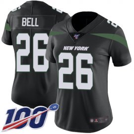 Nike New York Jets #26 LeVeon Bell Black Alternate Womens Stitched NFL 100th Season Vapor Limited Jersey