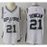 Nike San Antonio Spurs #21 Tim Duncan White Stitched NBA Swingman Jersey