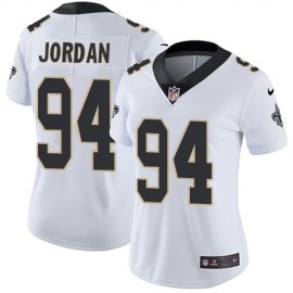Nike New Orleans Saints #94 Cameron Jordan White Womens Stitched NFL Vapor Untouchable Limited Jersey
