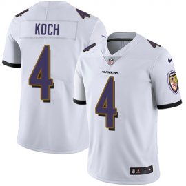 Nike Baltimore Ravens #4 Sam Koch White Mens Stitched NFL Vapor Untouchable Limited Jersey