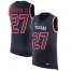 Nike Houston Texans #27 Duke Johnson Jr Navy Blue Team Color Mens Stitched NFL Limited Rush Tank Top Jersey