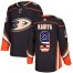 Adidas Anaheim Ducks #9 Paul Kariya Black Home Authentic USA Flag Stitched NHL Jersey