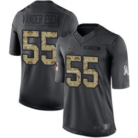 Nike Dallas Cowboys #55 Leighton Vander Esch Black Youth Stitched NFL Limited 2016 Salute to Service Jersey
