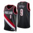 Nike Portland Trail Blazers #9 Nassir Little Black Mens 2021-22 NBA 75th Anniversary Diamond Swingman Jersey – Icon Edition Mens