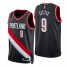 Nike Portland Trail Blazers #9 Nassir Little Black Mens 2021-22 NBA 75th Anniversary Diamond Swingman Jersey – Icon Edition Mens