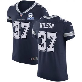 Nike Dallas Cowboys #37 Donovan Wilson Navy Blue Team Color Mens Stitched With Established In 1960 Patch NFL Vapor Untouchable Elite Jersey