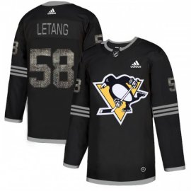 Adidas Pittsburgh Penguins #58 Kris Letang Black Authentic Classic Stitched NHL Jersey