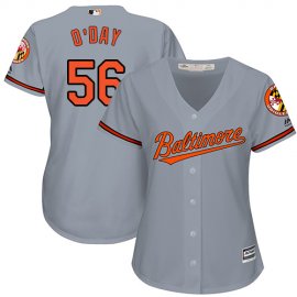 Baltimore Orioles #56 Darren ODay Grey Road Womens Stitched MLB Jersey