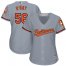 Baltimore Orioles #56 Darren ODay Grey Road Womens Stitched MLB Jersey