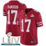 Nike San Francisco 49ers #17 Emmanuel Sanders Red Super Bowl LIV 2020 Team Color Youth Stitched NFL Vapor Untouchable Limited Jersey