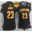 Womens Cavaliers #23 LeBron James Black The Finals Patch Fashion Stitched NBA Jersey