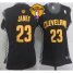 Womens Cavaliers #23 LeBron James Black The Finals Patch Fashion Stitched NBA Jersey