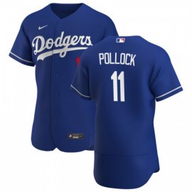 Los Angeles Dodgers #11 AJ Pollock Mens Nike Royal Alternate 2020 Authentic Player MLB Jersey