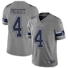 Nike Dallas Cowboys #4 Dak Prescott Gray Mens Stitched NFL Limited Inverted Legend Jersey