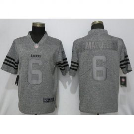 Nike Cleveland Browns #6 Baker Mayfield Gray Mens Stitched NFL Limited Gridiron Gray Jersey