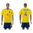 Ukraine #4 Tymoschuk Home Soccer Country Jersey