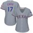Texas Rangers #17 Shin-Soo Choo Grey Road Womens Stitched MLB Jersey