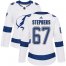 Adidas Tampa Bay Lightning #67 Mitchell Stephens White Road Authentic Womens Stitched NHL Jersey