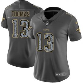 Nike New Orleans Saints #13 Michael Thomas Gray Static Womens Stitched NFL Vapor Untouchable Limited Jersey