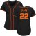 San Francisco Giants #22 Will Clark Black Alternate Womens Stitched MLB Jersey