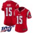 Nike New England Patriots #15 NKeal Harry Red Womens Stitched NFL Limited Inverted Legend 100th Season Jersey