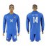 France #14 Matuidi Home Long Sleeves Soccer Country Jersey