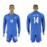 France #14 Matuidi Home Long Sleeves Soccer Country Jersey