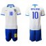 Brazil #10 Ronaldinho White Soccer Country Jersey