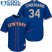 New York Mets #34 Noah Syndergaard Blue(Grey NO.) Cool Base Stitched Youth MLB Jersey