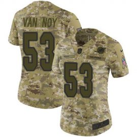 Nike Miami Dolphins #53 Kyle Van Noy Camo Womens Stitched NFL Limited 2018 Salute To Service Jersey