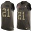 Nike Tampa Bay Buccaneers #21 Justin Evans Green Mens Stitched NFL Limited Salute To Service Tank Top Jersey