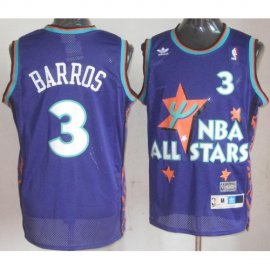 1995 All Star Boston Celtics 3 Dana Bruce Barros Purple Swingman Throwback NBA Jersey Cheap