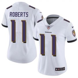 Nike Baltimore Ravens #11 Seth Roberts White Womens Stitched NFL Vapor Untouchable Limited Jersey