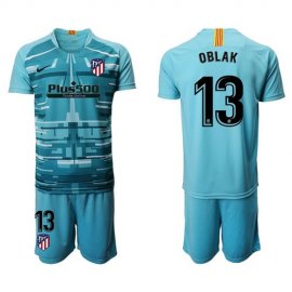 Atletico Madrid #13 Oblak Blue Goalkeeper Soccer Club Jersey