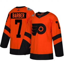 Adidas Philadelphia Flyers #7 Bill Barber Orange Authentic 2019 Stadium Series Womens Stitched NHL Jersey
