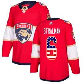 Adidas Florida Panthers #6 Anton Stralman Red Home Authentic USA Flag Stitched Youth NHL Jersey