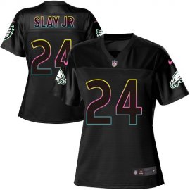 Nike Philadelphia Eagles #24 Darius Slay Jr Black Womens NFL Fashion Game Jersey