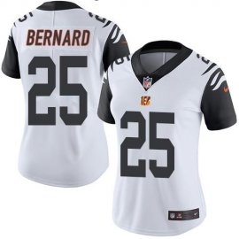 Nike Cincinnati Bengals #25 Giovani Bernard White Womens Stitched NFL Limited Rush Jersey