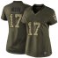 Nike Buffalo Bills #17 Josh Allen Green Womens Stitched NFL Limited 2015 Salute to Service Jersey