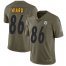 Nike Pittsburgh Steelers #86 Hines Ward Olive Mens Stitched NFL Limited 2017 Salute to Service Jersey