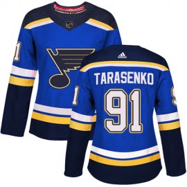 Adidas St. Louis Blues #91 Vladimir Tarasenko Blue Home Authentic Womens Stitched NHL Jersey
