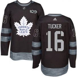 Adidas Toronto Maple Leafs #16 Darcy Tucker Black 1917-2017 100th Anniversary Stitched NHL Jersey