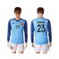Spain #23 Sergio Rico Blue Goalkeeper Long Sleeves Soccer Country Jersey
