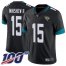 Nike Jacksonville Jaguars #15 Gardner Minshew II Black Team Color Mens Stitched NFL 100th Season Vapor Limited Jersey