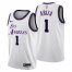 Nike Los Angeles Lakers #1 Trevor Ariza Mens 2022-23 City Edition NBA Jersey – Cherry Blossom White Mens