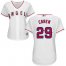 Los Angeles Angels #29 Rod Carew White Home Womens Stitched MLB Jersey