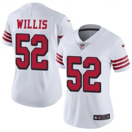 Nike San Francisco 49ers #52 Patrick Willis White Rush Womens Stitched NFL Vapor Untouchable Limited Jersey